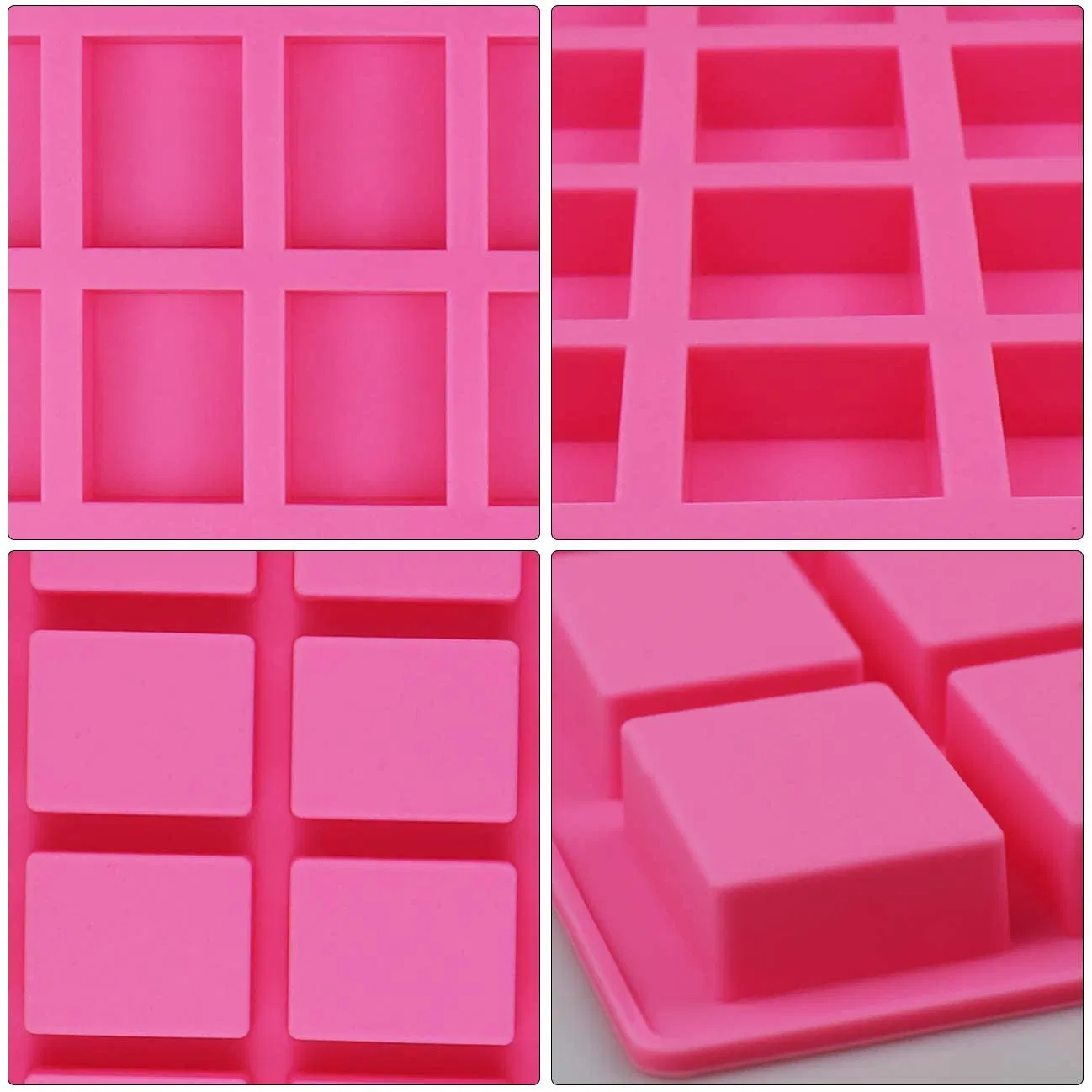 24-Cavity Rectangle Caramel Candy Silicone Molds, Chocolate Truffles Mold, Whiskey Ice Cube Tray