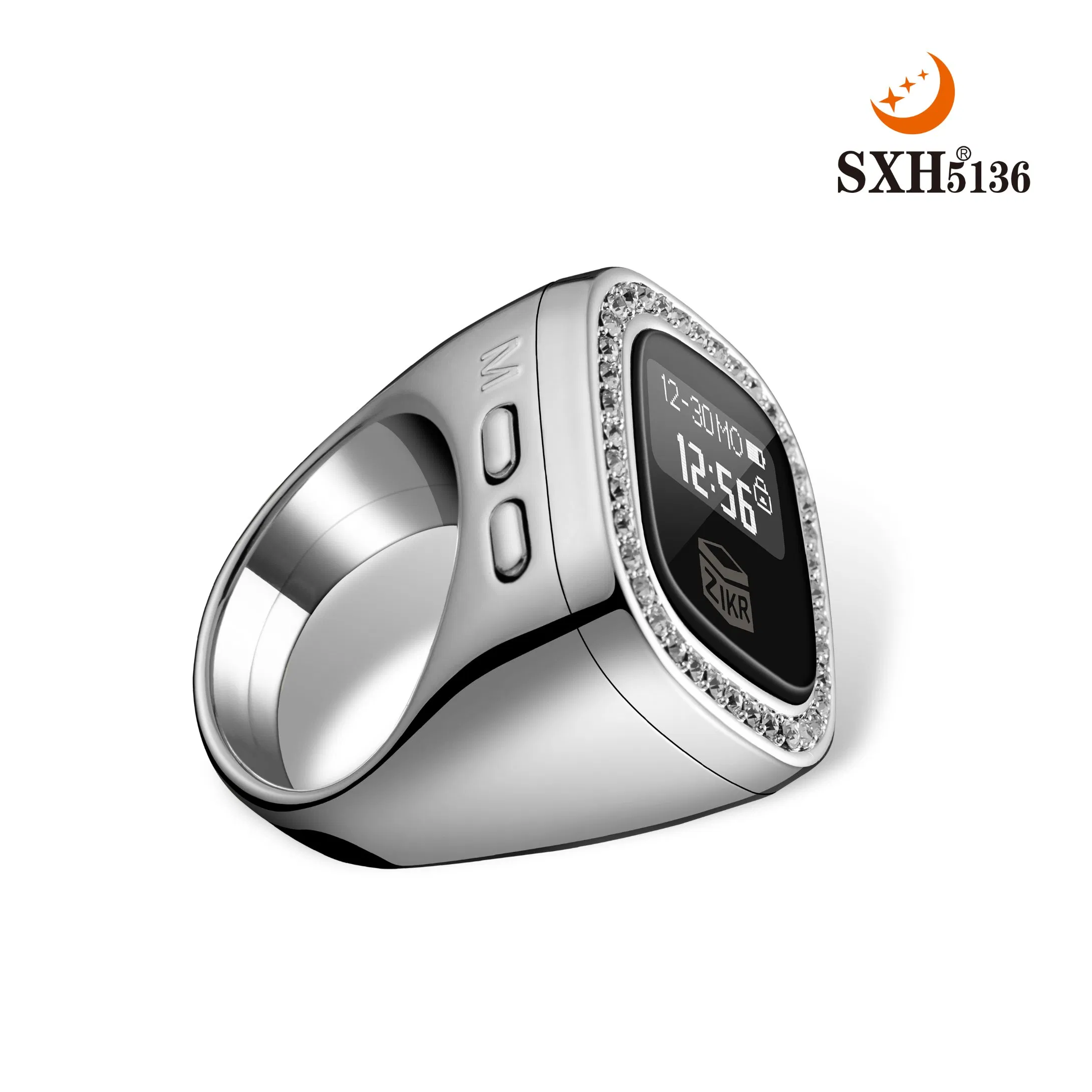 Electronic Finger Tally Counter Ring Digital Azan Alarm Clock Tasbeeh Zikr Ring