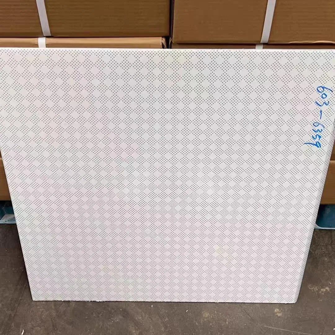Versatile Perforated Metal Ceiling Panels with Unique Hole Shapes