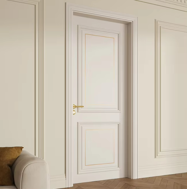 Luxury Modern Timber Wooden Solid Wood Wooden Interior Waterproof Sliding Bathroom Door