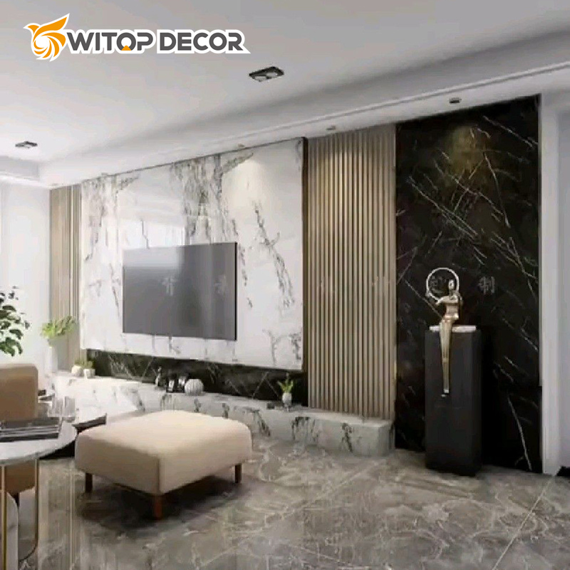 for Wall Panel Interior Decoration Marble UV Boards Waterproof Lightweight PVC Marble Sheet