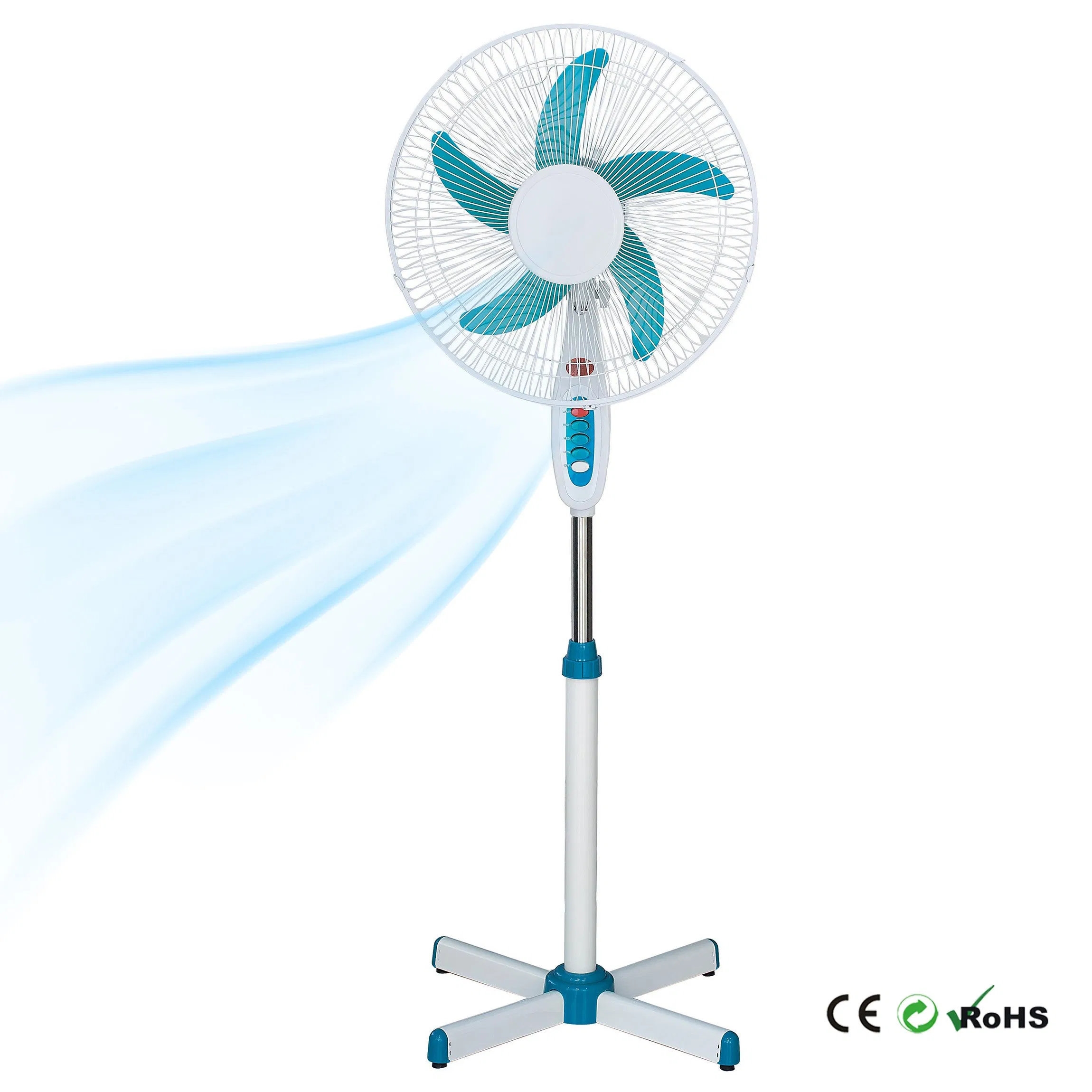 16inch Stand Fan with Oscillating, Height Adjustable 3 Speed Control Pedestal Fan