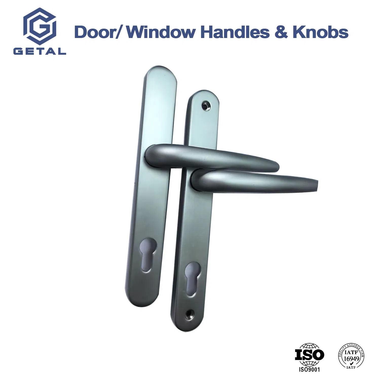 Exterior Door Hardware Lever Door Handles Golden Silver Polished Customized