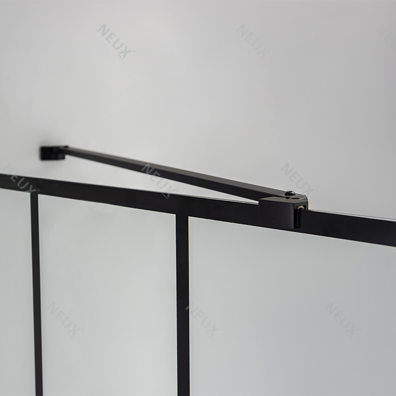 Cheap Price Bathroom Black Grid Pivot Hinge Corner Tempered Glass Shower Box
