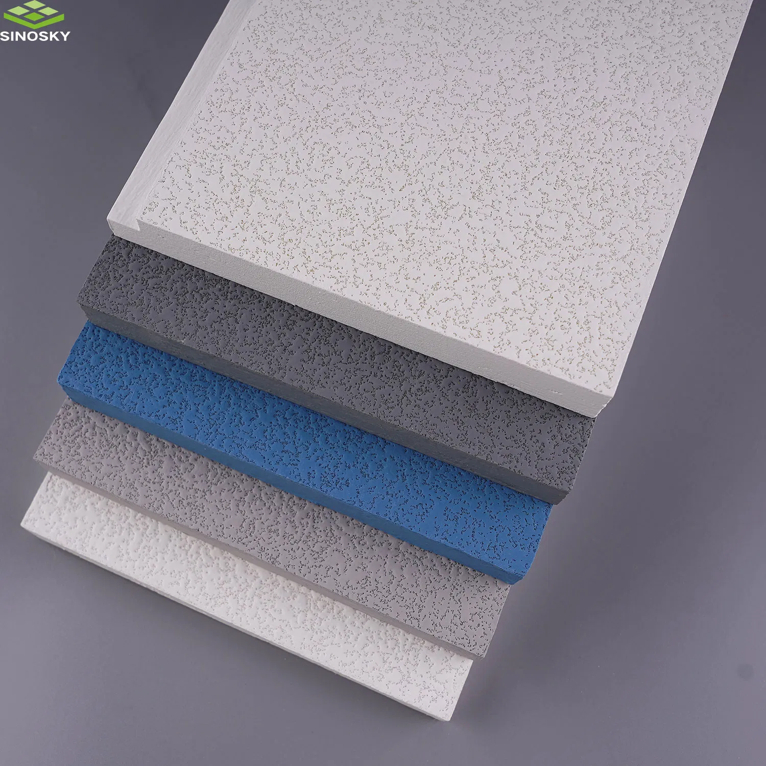 Acoustic Soundproofing Fiberglass Rock Wool Panels Black Ceiling Tiles for Theaters