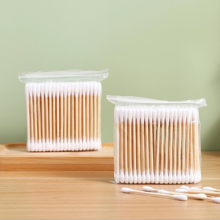 Bamboo Paper Plastic Wood Stick Cotton Swab Double Head Disposable Sanitary Cotton Buds