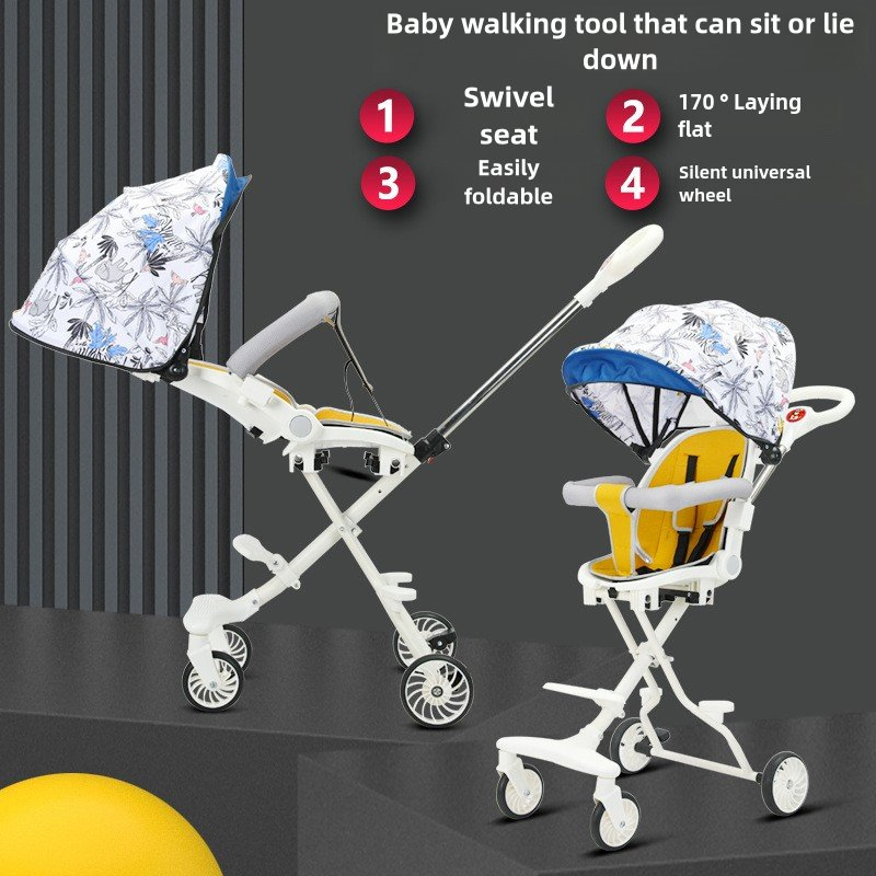 Hot Selling Portable Baby Pram Folding Baby Stroller Multifunctional Alloy Baby Carriage