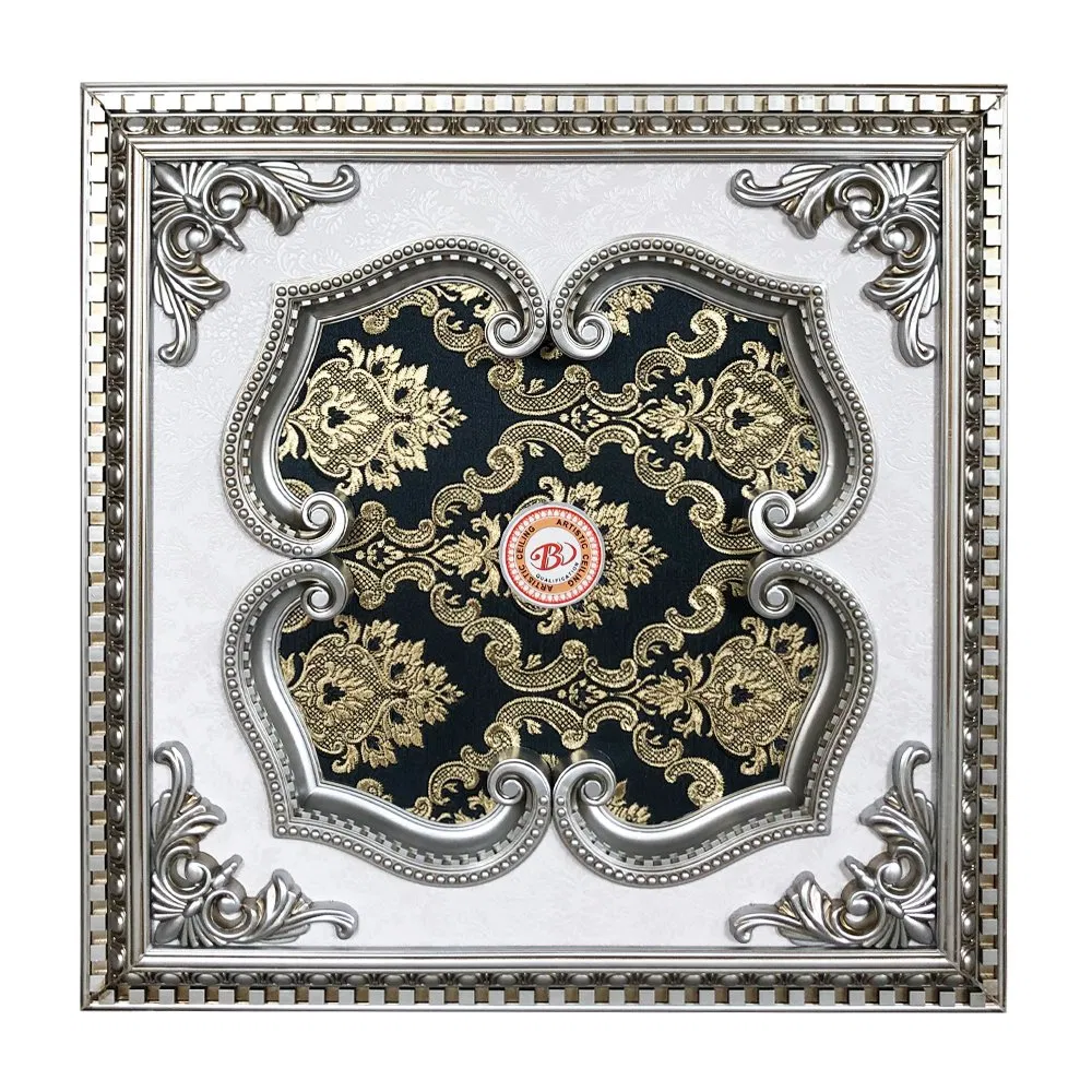 Banruo New Design Square Ceiling Electroplated Silver Antique Art Lamp Pool