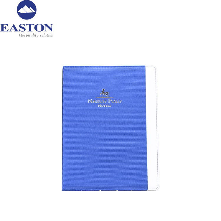 High Quality Hotel Blue Service Guide PU Leather File Folder
