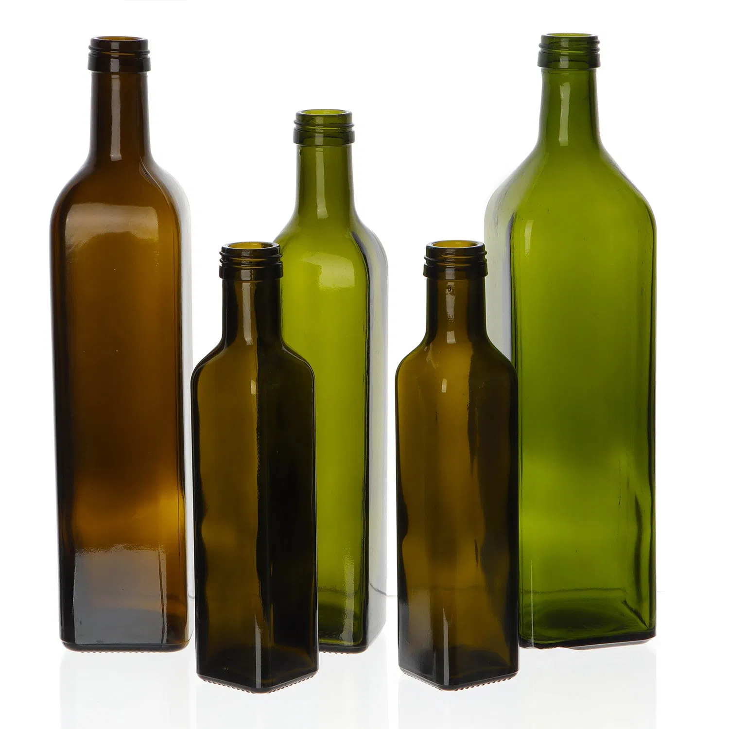 Fast Delivery 250ml 500ml 750ml Kitchen Square Vinegar Glass Olive Oil Bottles with Screw Cap