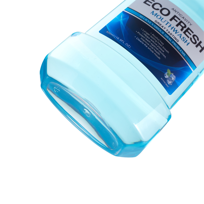 Custom Logo Wholesale 250ml 500ml Teeth Whitening Herbal Fresh Mint Portable Mouthwash for Bad Breath Reduce Plaque