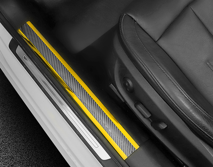 Chrome Car Bumper Protector Universal Black Rubber Auto Rear Bumper
