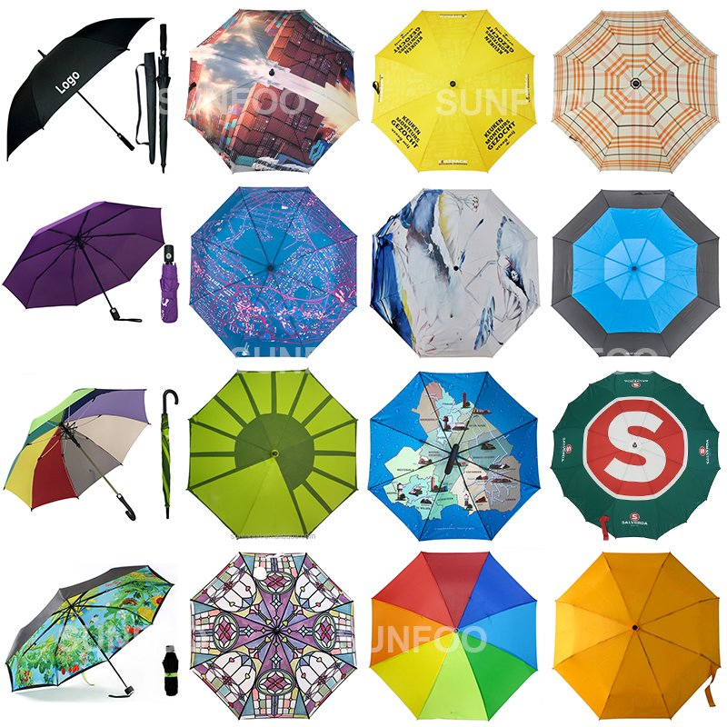 Wholesale Promotional Cheap Price Automatic Compact/Pocket Windproof Travel Rain Anti UV Sun Custom Printing Straight/Stick/Golf/Folding Umbrella for Gift