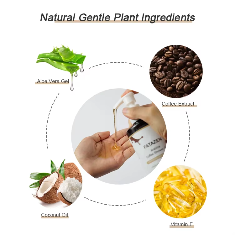 Private Label OEM ODM Best Skin Moisturizing Whitening Luxury Coconut Coffee Natural Organic Liquid Bath Bodywash Shower Gel