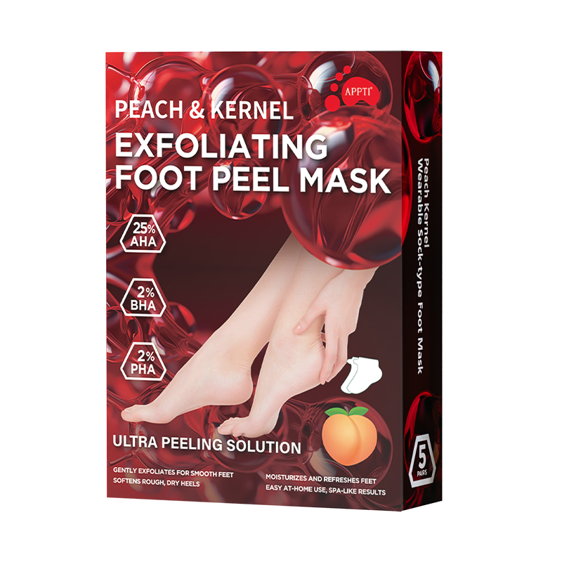 Beauty Cosmetics Skin Care Moisturizing Treatment Peach Kernel Exfoliating Foot Peel Mask