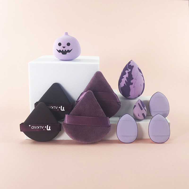 Halloween Holiday Promotional Gift for Makeup Facial Egg Powder Puffs Combination Set
