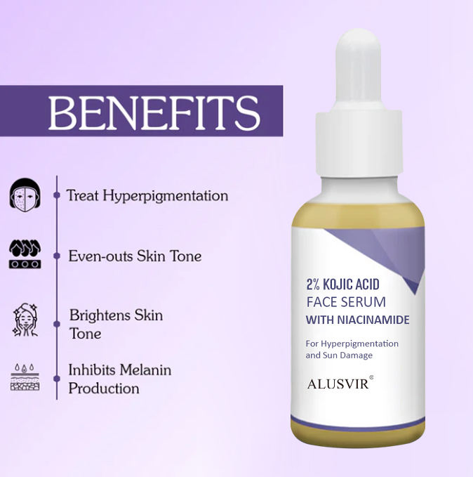 2% Kojic Acid Niacinamide Glycolic Acid Brighten Facial Serum