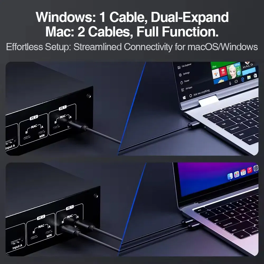 8 Port HDMI Kvm Switch 4K60Hz Support RS232/LAN Control Kvm Switcher