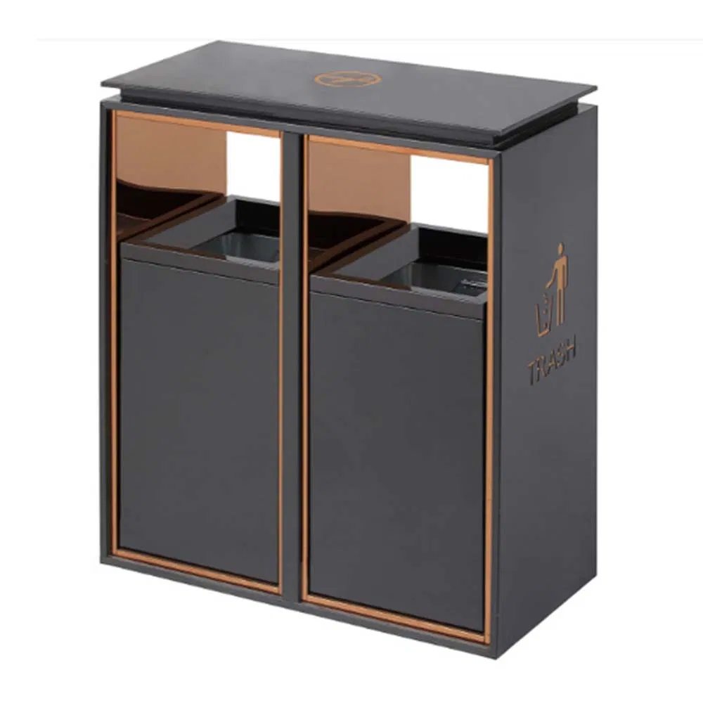 Best Selling Modern Hotel Amenities Set-Supply Metal Trash Can in Black/Brown/White/Gray with Printing Logo for Office/Home Can Be Customized