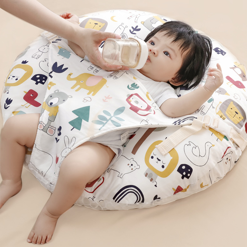 Adjustable Breastfeeding Nursing Support Pillow with Fastening Strap Cotton Cover Ages 0-3 Years OEM