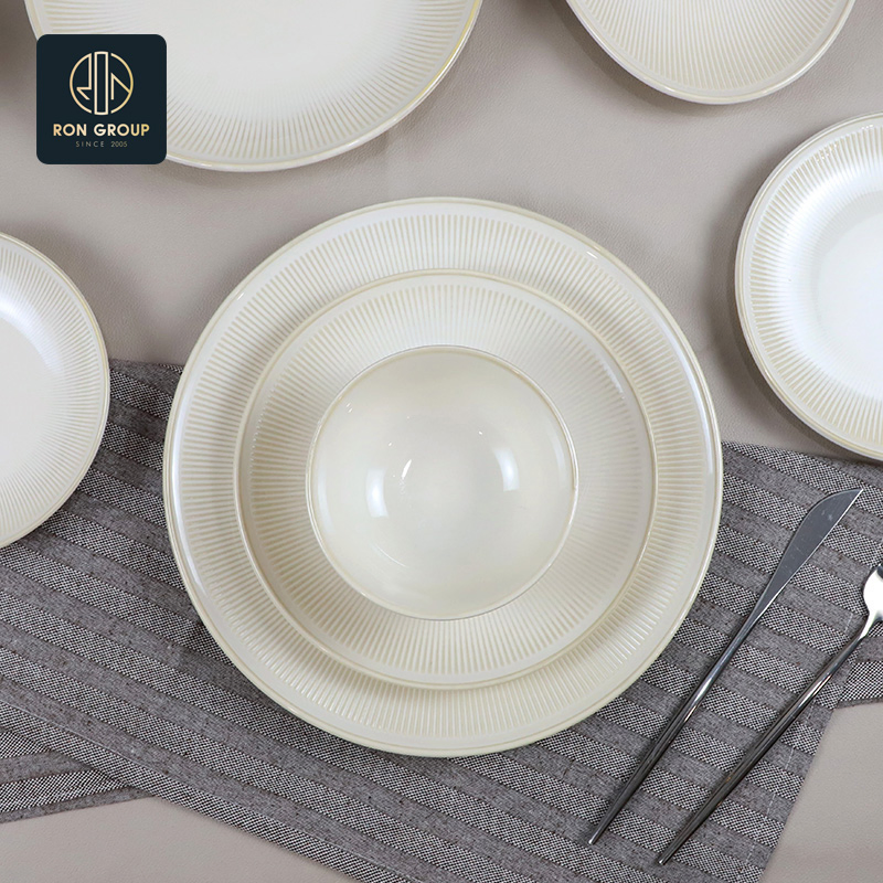 Hot Selling Ceramic Dinnerware Porcelain Tableware White Round 4.5/6/8/10 Inch Dining Bowl for Home Restaurant