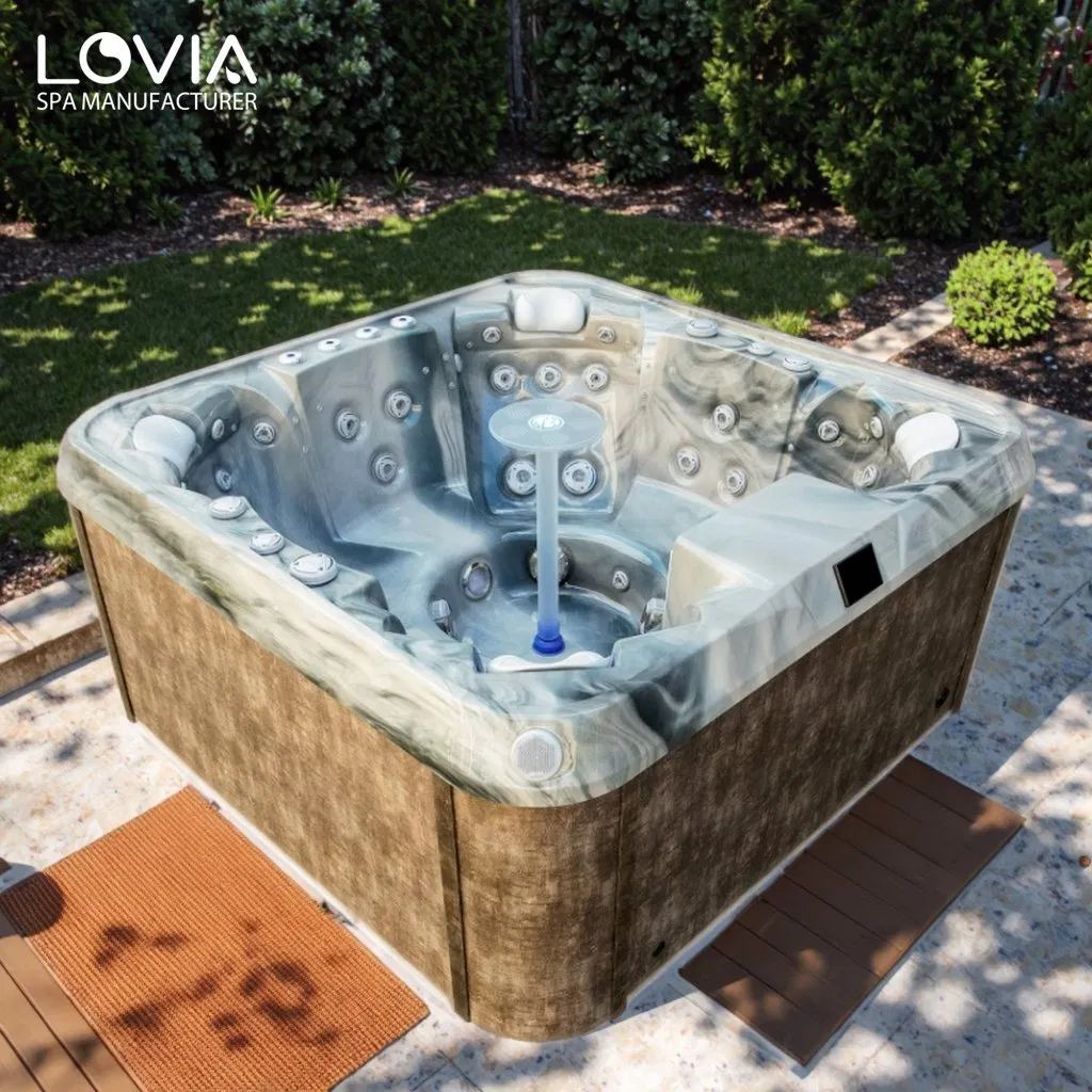 Горячая ванна SPA на 7 человек с гидромассажем и LED-подсветкой