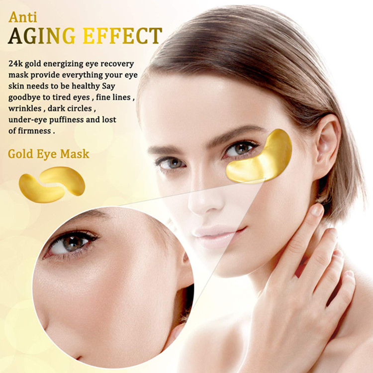 OEM Custom Luxury Gold Eye Bags Anti Aging Collagen Eye Patches Mask