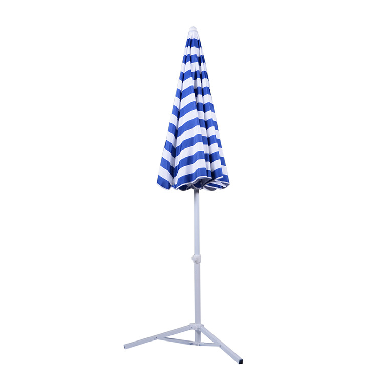 Cheap Promotional Custom Oxford Fabric Stripe Printed Parasols Outdoor Beach Umbrella