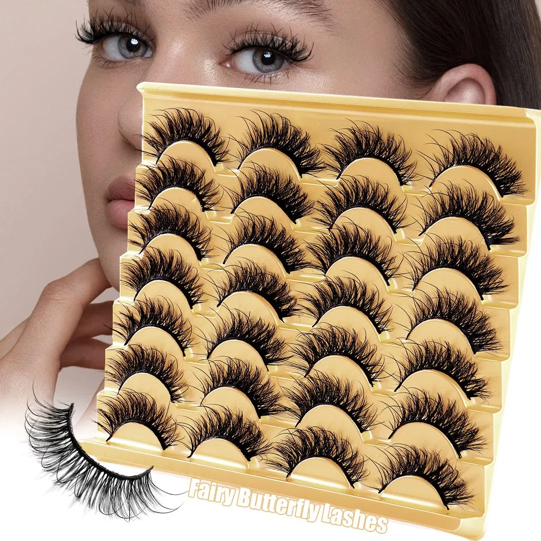 New European and American 14 Pairs of Thick Three-Dimensional Multi-Layered False Eyelashes