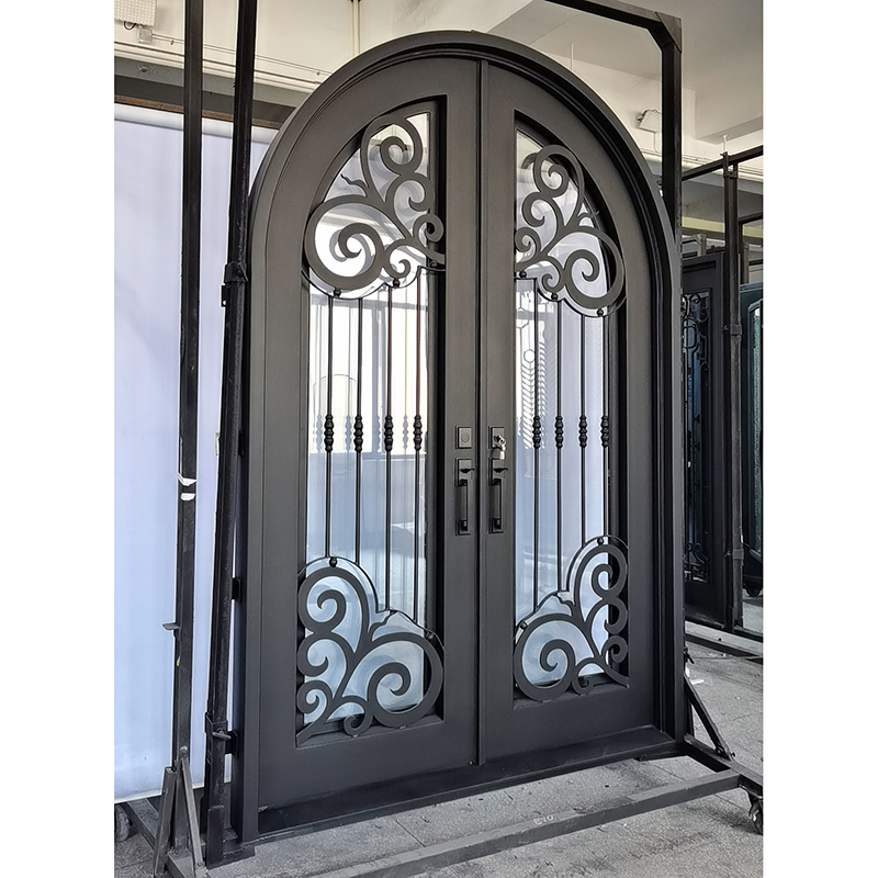 High Grade Anti Theft Heavy Duty Wrought Main Entrance Ornamental Iron Door