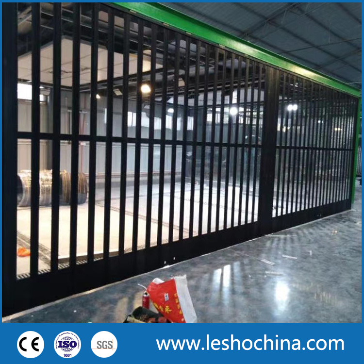 PC Polycarbonate Glass Folding Door Shop Mall Indoor Clear View Transparent Horizontal