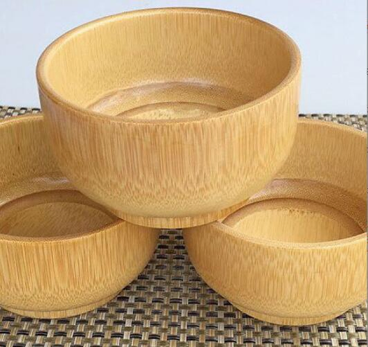 Bamboo Round Salad Bowl Children's Bowl Kids Bamboo Bowl