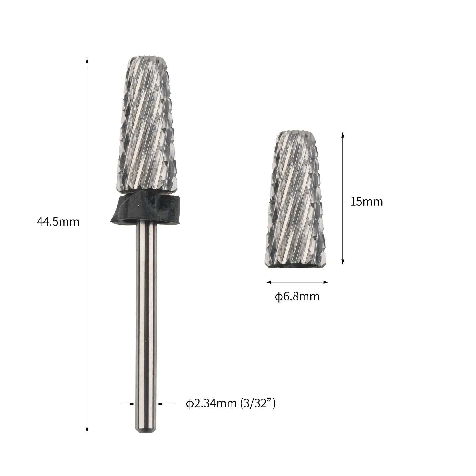 Gel Cleaning E-File Cross Cut 2 Way Tapered Carbide Nail Drill Bit Milling Cutter