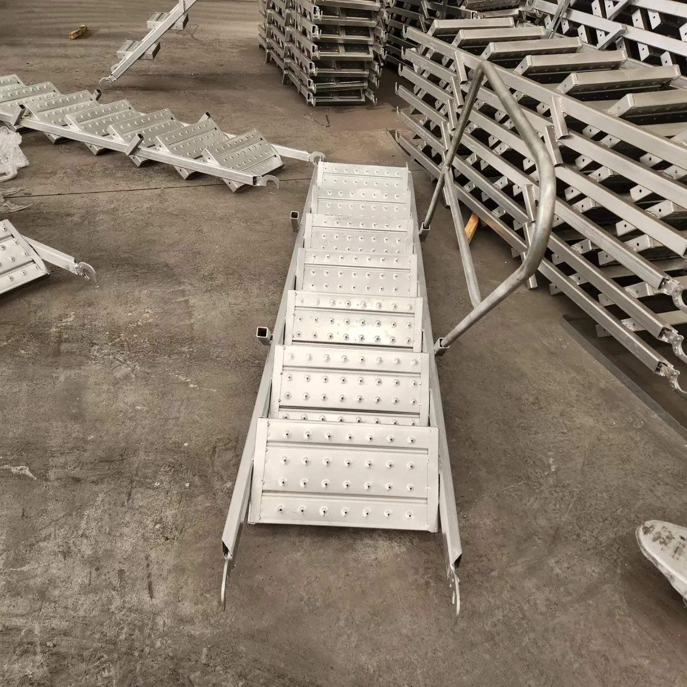 Steel Scaffolding Stair with Handrail for Ringlock Scaffold Build Construction