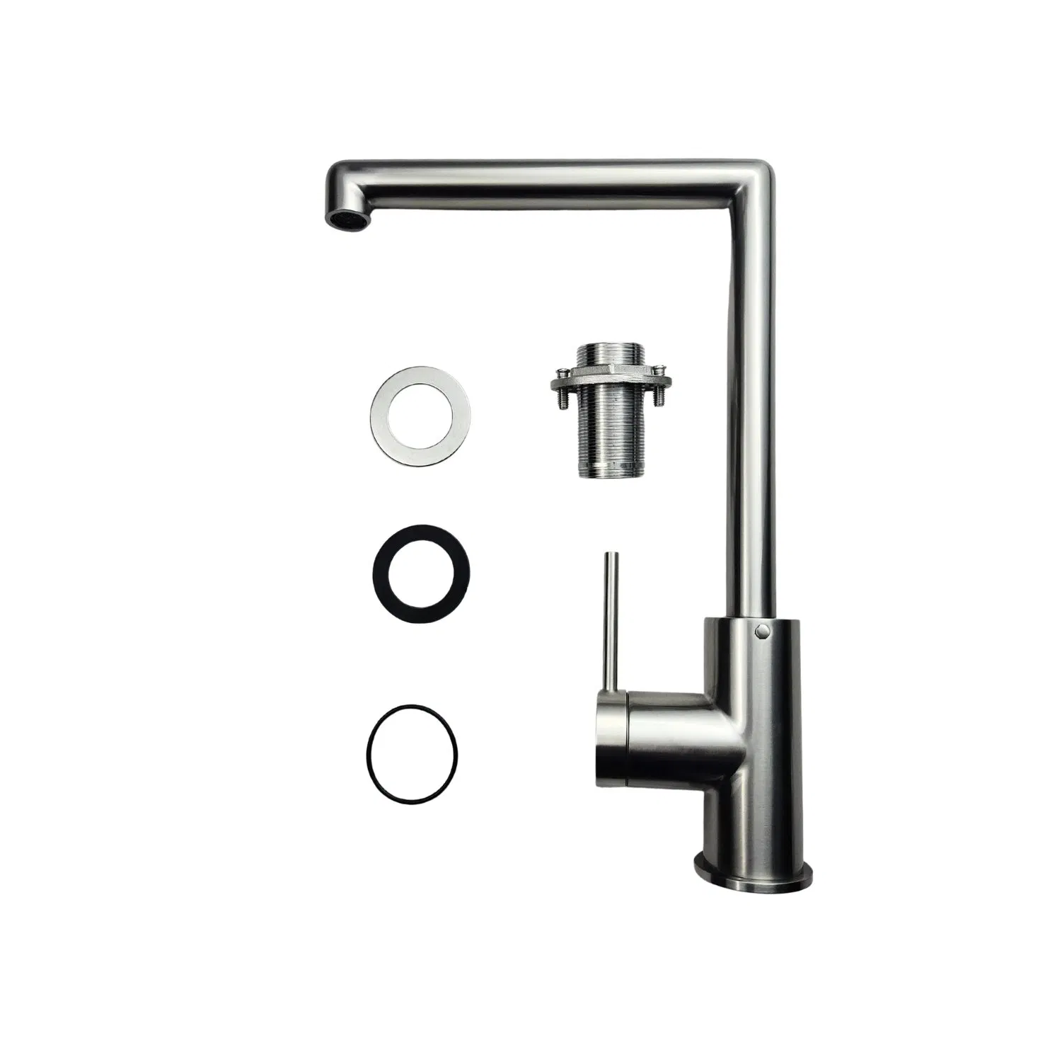 China Manufacturer Single-Hole Installation Convenient Kitchen Faucet for Luxury Home Renovations