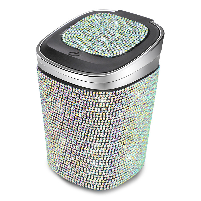 Diamond Ashtray DAB Tool Creative LED Light Car Ashtray Smoking Accessories