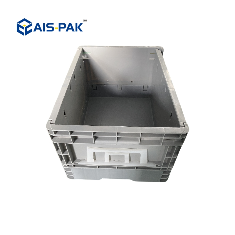 Foldable Plastic Vented Crates Collapsible Storage Turnover Crates for Fruit and Vegetables