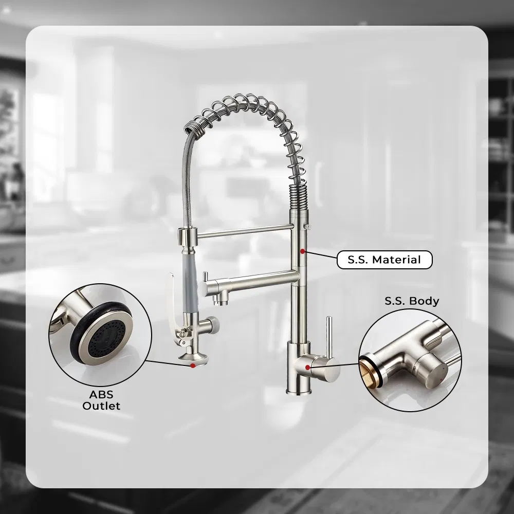 Wholesale Modern SUS304 Brushed Spring Kitchen Faucet for Resale