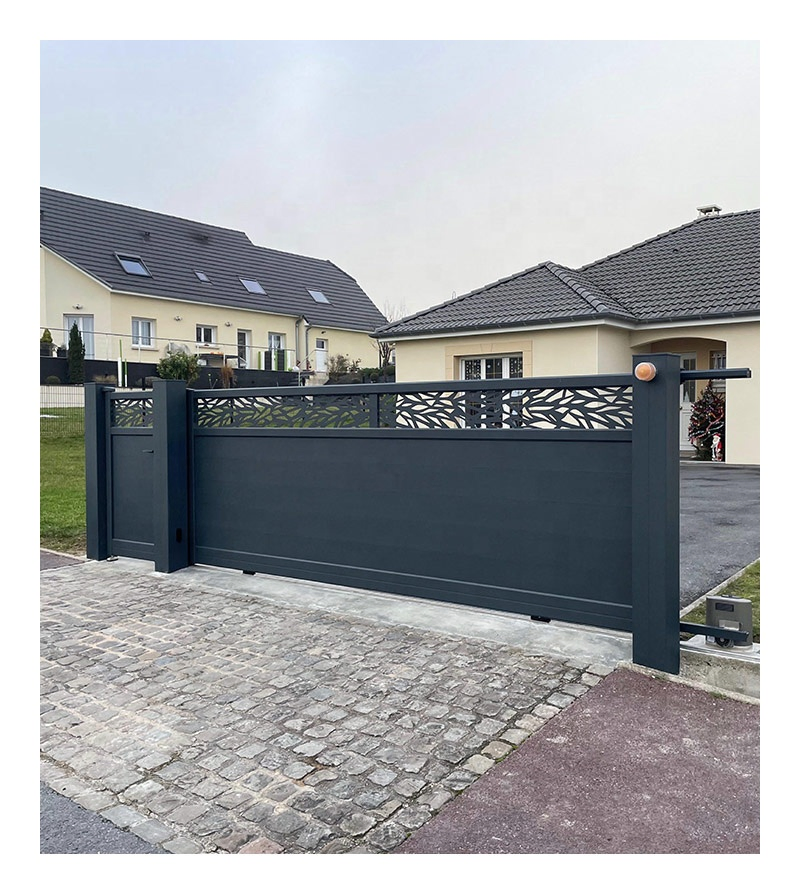 Easy to Install Privacy Aluminum Fence Horizontal House Garden Fencing Metal Slat WPC Panel Fence