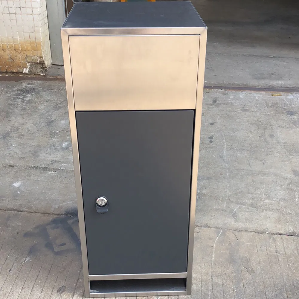 Двухсекционный уличный мусорный бак с эмалью