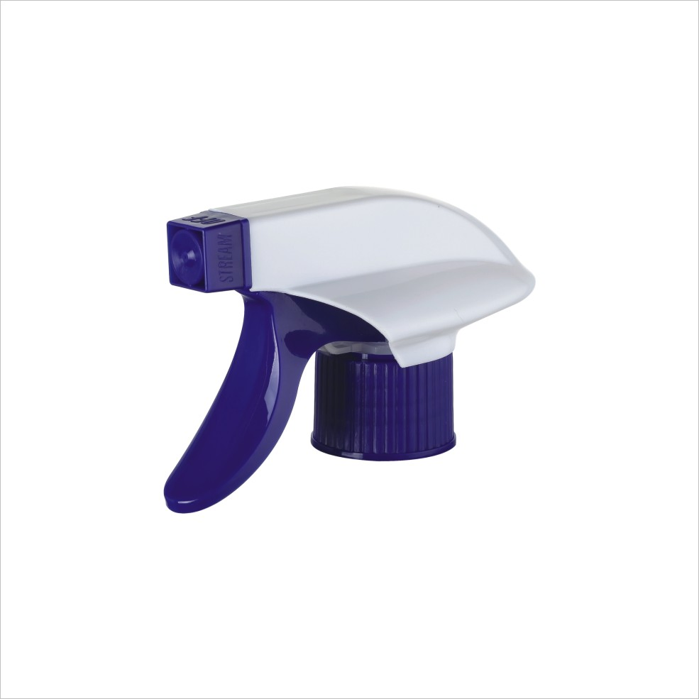 24 410 / 28 410 PP Plastic Colorful Triggerspray Trigger Sprayer Thick Liquid Trigger Sprayer Trigger Sprayer for Cleaning Blue and White