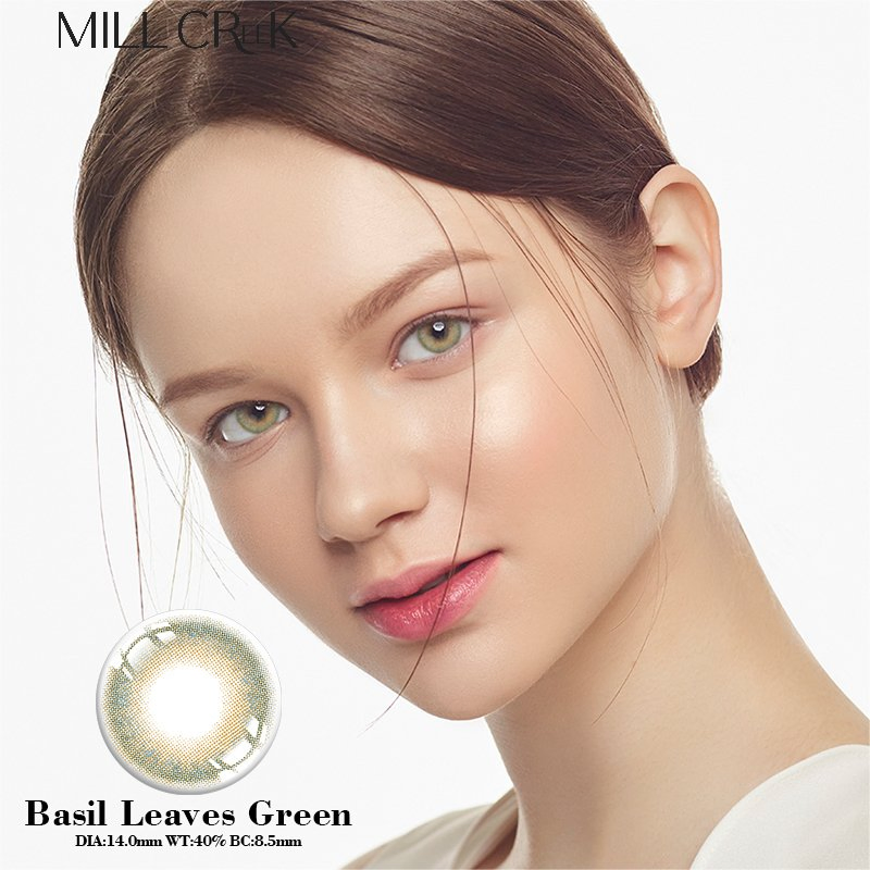 Millcreek Soft Cosmetic Contact Lens Natural Green Colored Contacts Circle Color Eye Contact Lenses