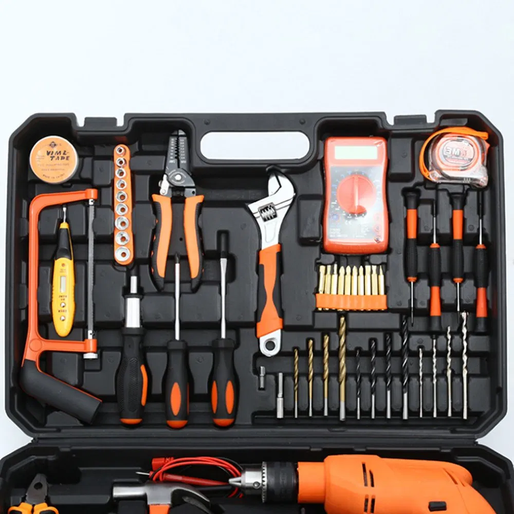 136 in 1 Electrical Tools Electric Drill Toolkit Woodworking Kit Multi Electrician Screwdriver Box Power Tool