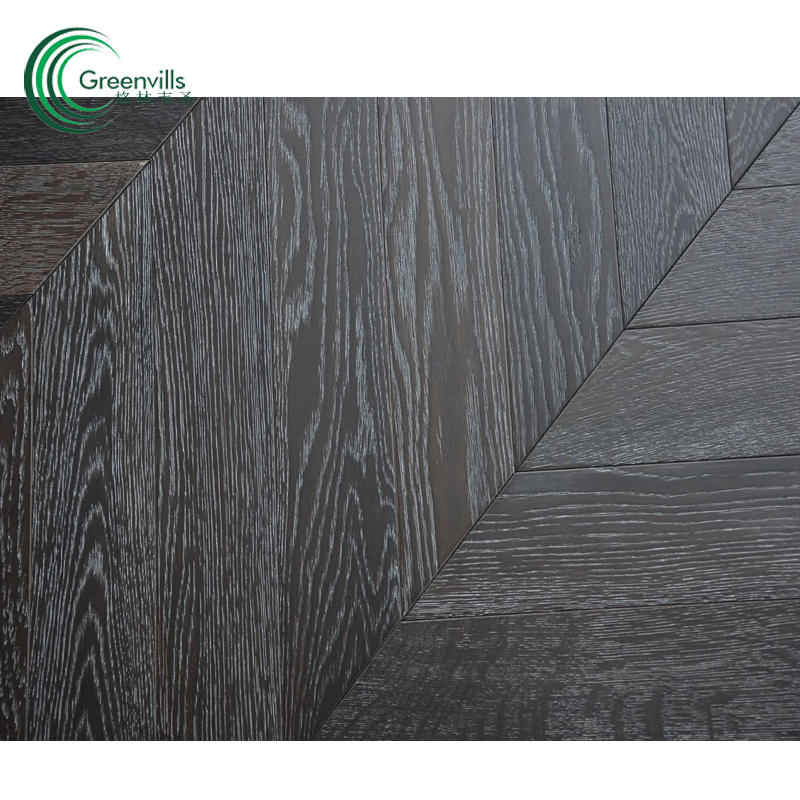Инженерная паркетная доска Ink Color White Washed Oak, шеврон