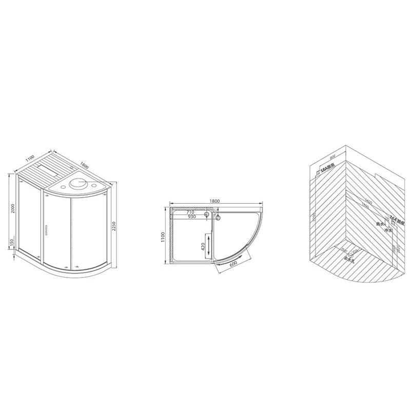 Комбинированная сауна с паром и душем