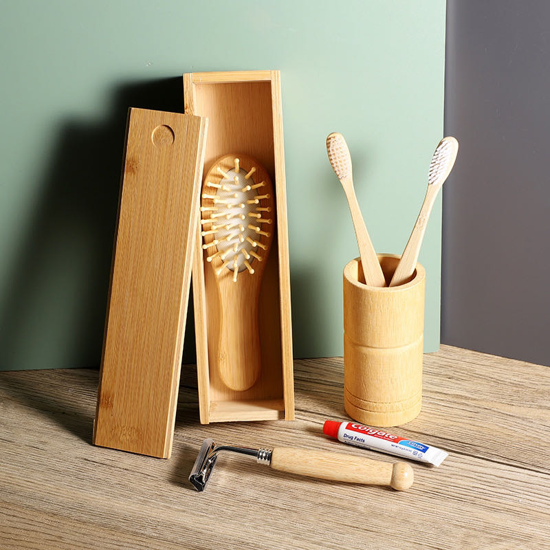 Biodegradable Eco Friendly Guest Toiletries Kit Accessories Set Bathroom Bamboo Hotel Amenities