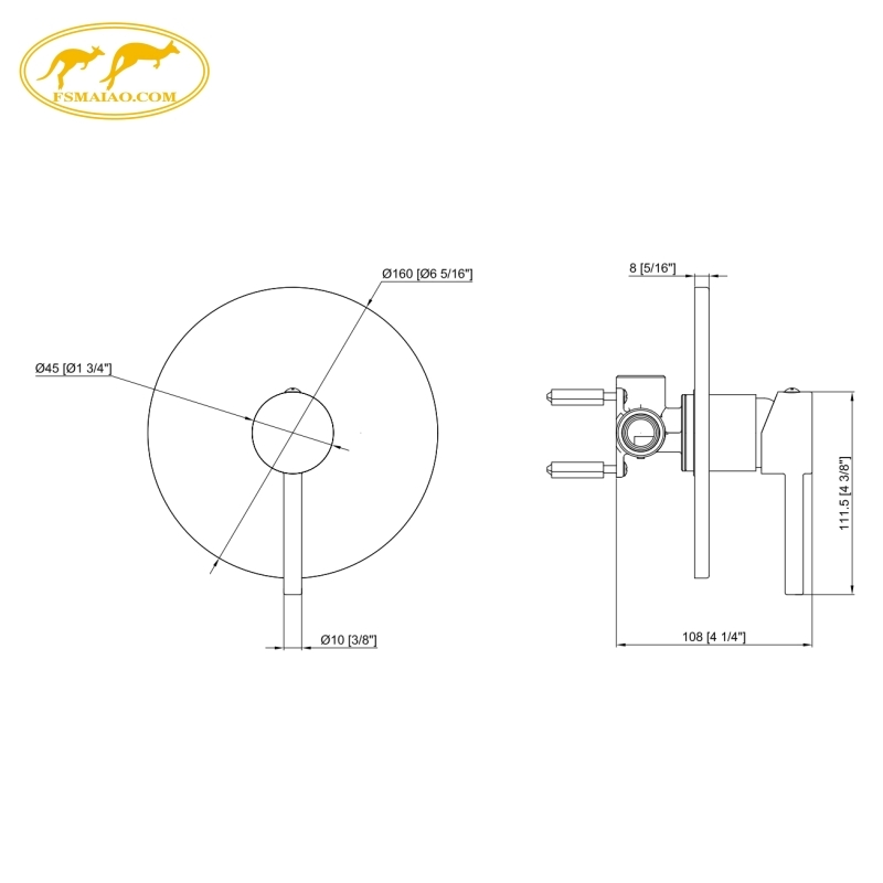 Circle Bathroom Accessories Scratch-Resistant Surface High-Pressure Resistant Shower Mixer