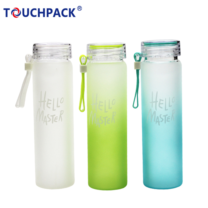 Hot Sell High Quality Borosilicate Glass Colorful Glass Drinking Water Bottle