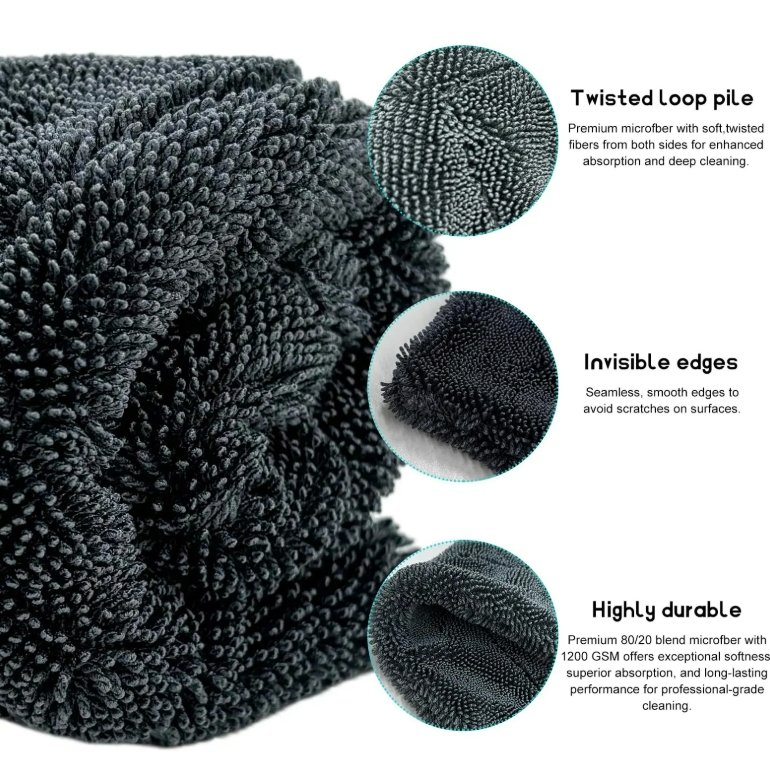 Super Absorption Microfiber Drying Towel Car Washing Detailing Waxing Towel