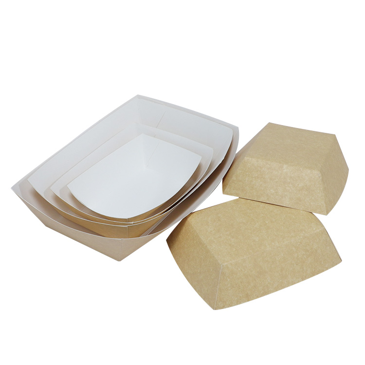 Disposable Paper Food Tray Boat Tray with Different Sizes